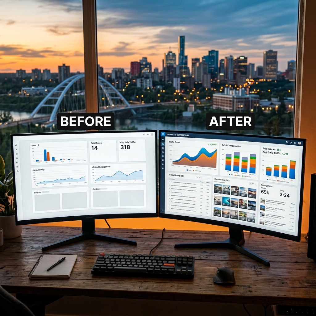 Edmonton Content SEO Traffic Growth Dashboard